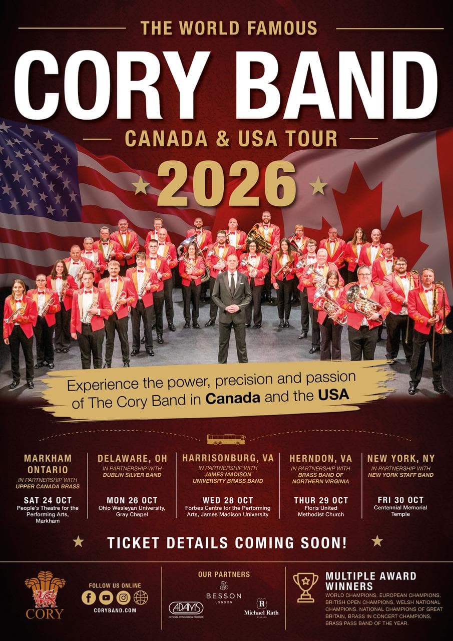 Cory Band 2026 tour poster